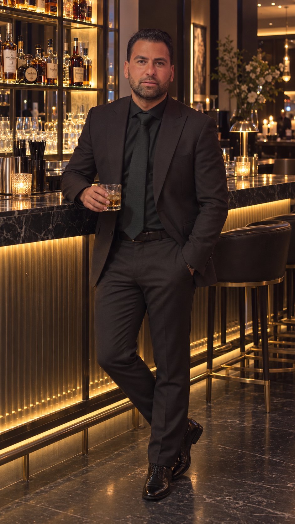 Travis Hermiz, Michigan entrepreneur, real estate investor, and founder of Detour, in a dark suit